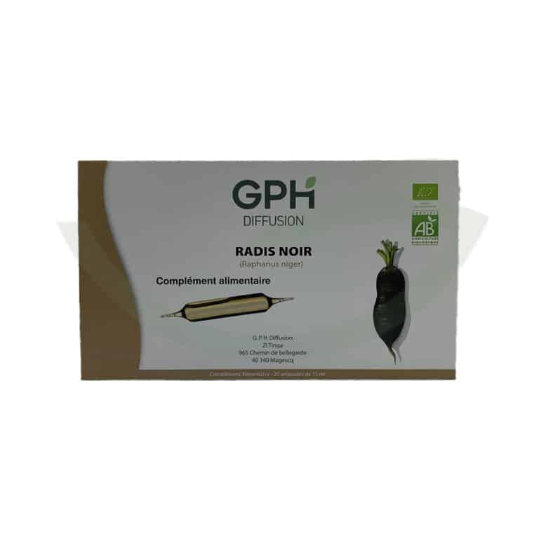 Radis Noir Bio 20 ampoules 15ml GPH Diffusion anti-oxydant Maroc Radis Noir Bio 20 ampoules 15ml GPH Diffusion anti-oxydant Maroc