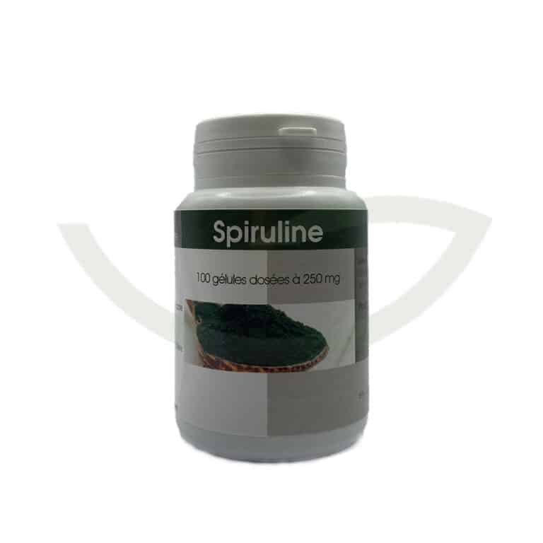 Spiruline 100 gélules 250mg GPH Diffusion fortifiant Maroc