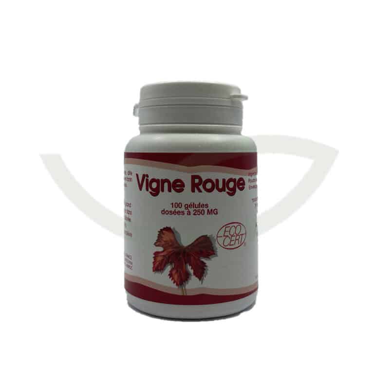 Vigne rouge 100 gélules 250mg GPH Diffusion meilleure circulation sanguine Maroc