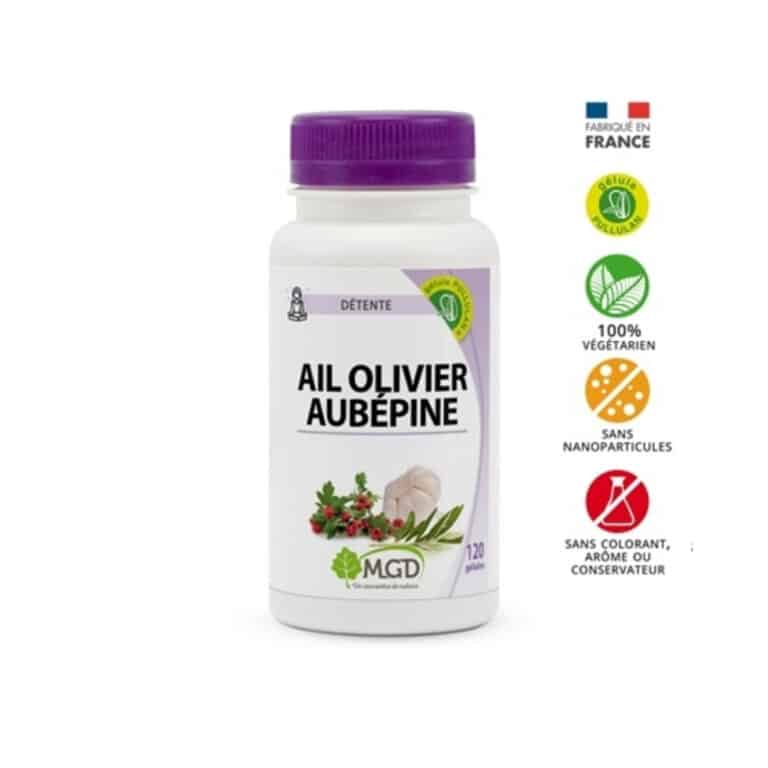 Ail Olivier Aubépine 120 gélules MGD Relaxation Maroc Ail Olivier Aubépine 120 gélules MGD Relaxation Maroc