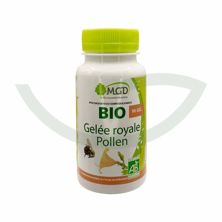 Gelée royale Pollen Bio 90 gélules MGD Immunité Maroc Gelée royale Pollen Bio 90 gélules MGD Immunité Maroc