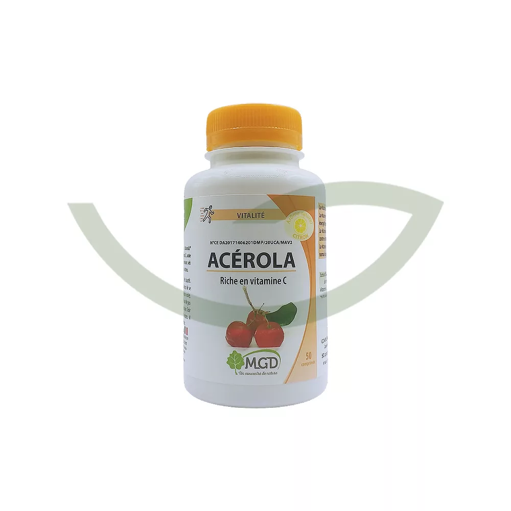 Acérola Citron 500 50 comprimés MGD Energie Maroc