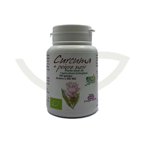 Curcuma et poivre noir 100 gélules 300 mg GPH Confort articulaire Maroc Avant