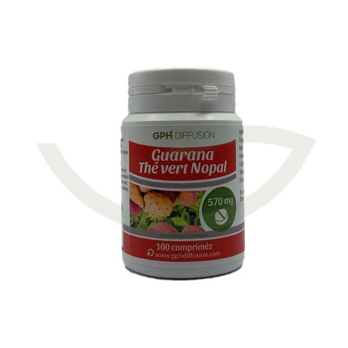 Guarana Thé vert Nopal 100 comprimés 570mg GPH Diffusion minceur Maroc