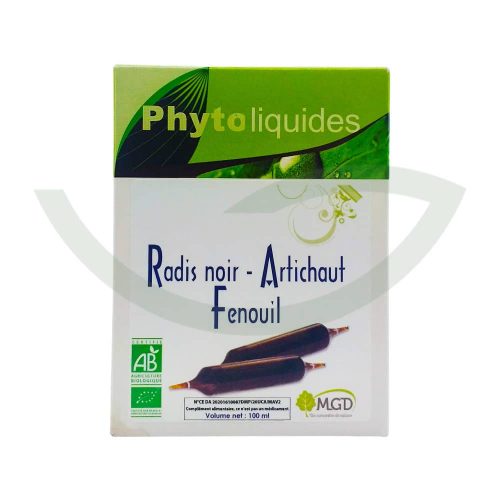 Radis noir Artichaut Fenouil Bio 10 ampoules MGD Minceur Maroc
