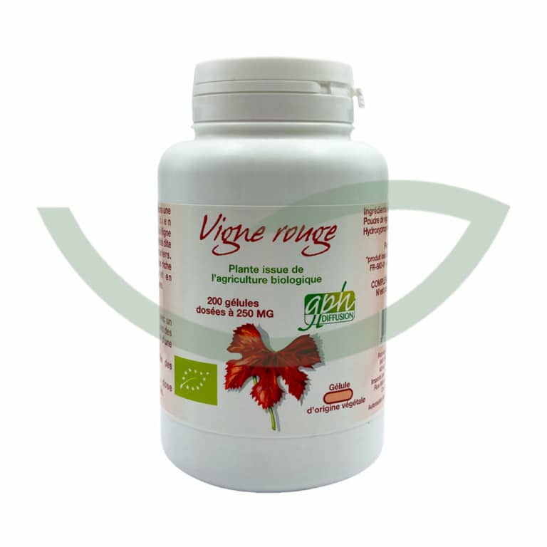 Vigne rouge 200 gélules 250mg GPH antioxydant naturel Maroc Avant Vigne rouge 200 gélules 250mg GPH antioxydant naturel Maroc Avant