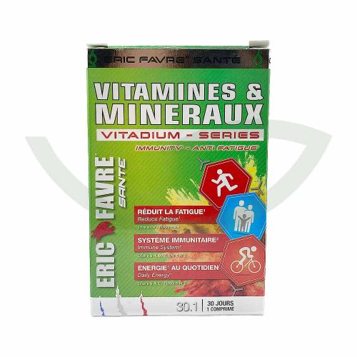 Vitamines & minéraux 30 comprimés Eric Favre Antioxydant Maroc