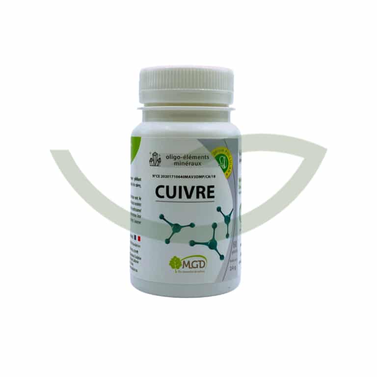 Cuivre 60 gélules MGD Maintien de tissus conjonctifs normaux Maroc Cuivre 60 gélules MGD Maintien de tissus conjonctifs normaux Maroc