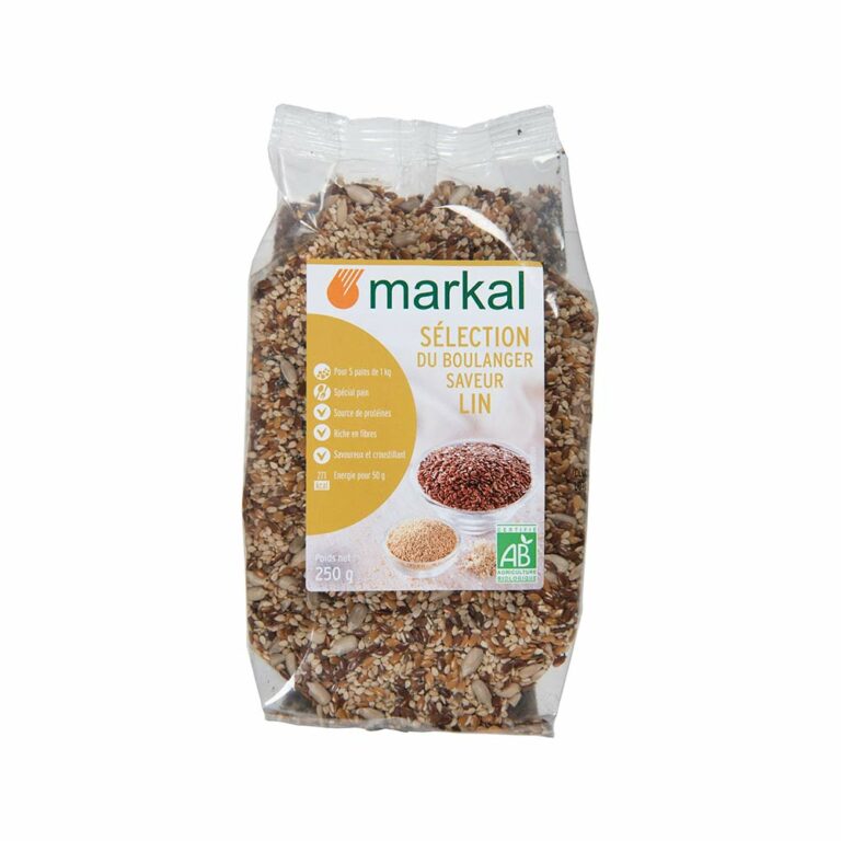 Selection du boulanger saveur lin 250g Markal aliment bio Maroc avant Selection du boulanger saveur lin 250g Markal aliment bio Maroc avant