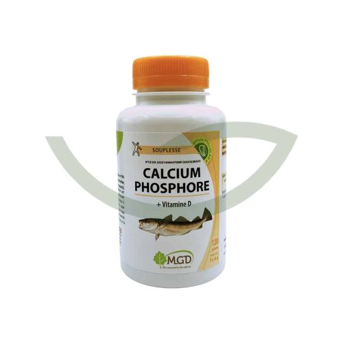 Calcium Phosphore et Vitamine D 120 gélules MGD Maintenir les os et les dents Maroc