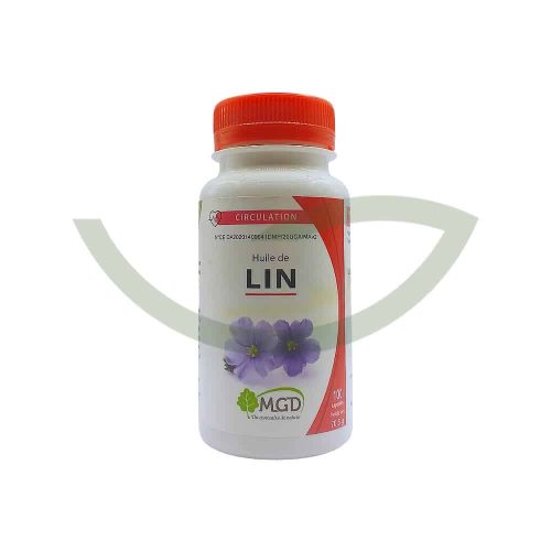 Huile de Lin 100 capsules MGD Maintenir d'une cholestérolémie normale Maroc