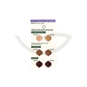 Coloration végétale châtain clair ambré 100g Emblica Renforce les cheveux Maroc Coloration végétale châtain clair ambré 100g Emblica Renforce les cheveux Maroc