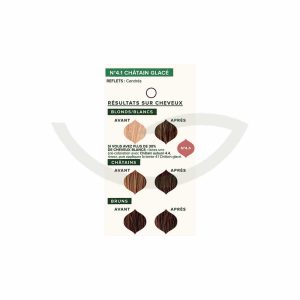 Coloration végétale châtain clair glacé 100g Emblica Renforce les cheveux Maroc