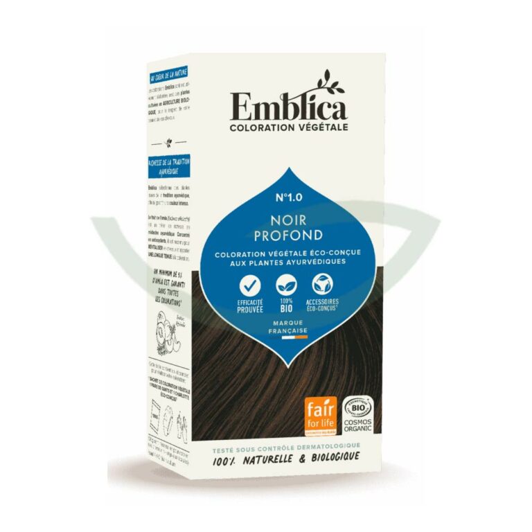 Coloration végétale noir 100g Emblica Renforce les cheveux Maroc Coloration végétale noir 100g Emblica Renforce les cheveux Maroc
