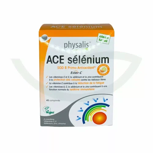 ACE Sélénium 45 Comprimés Physalis Protection des Cellules Maroc