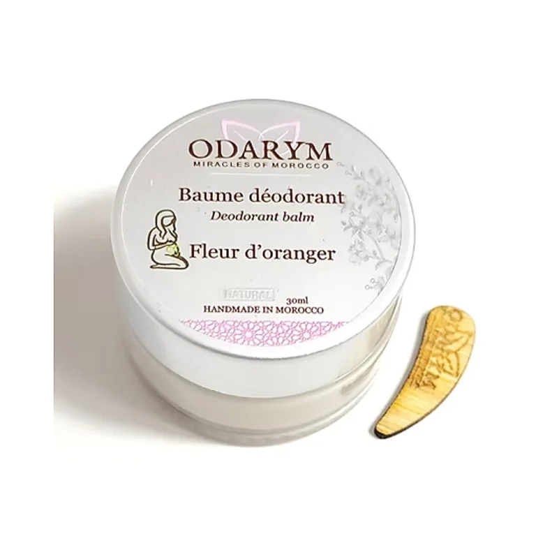 Baume Déodorant Fleur d'Oranger sans HE 30ml Odarym Neutralisation d'Odeur Maroc Baume Déodorant Fleur d'Oranger sans HE 30ml Odarym Neutralisation d'Odeur Maroc