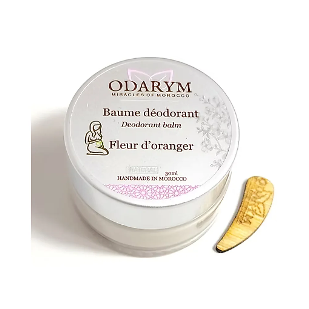 Baume Déodorant Fleur d'Oranger sans HE 30ml Odarym Neutralisation d'Odeur Maroc