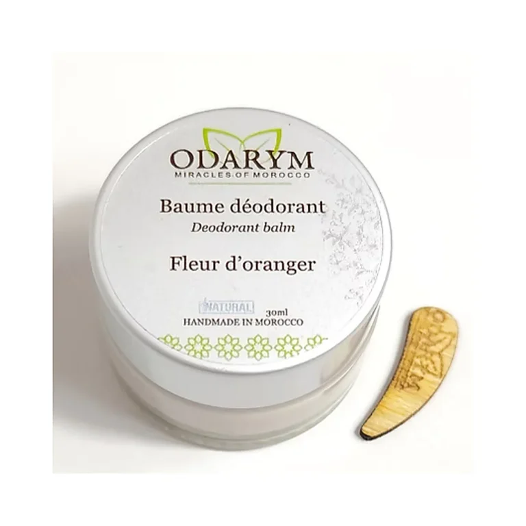 Baume Déodorant Fleur d'Oranger 30ml Odarym Neutralisation d'Odeur Maroc