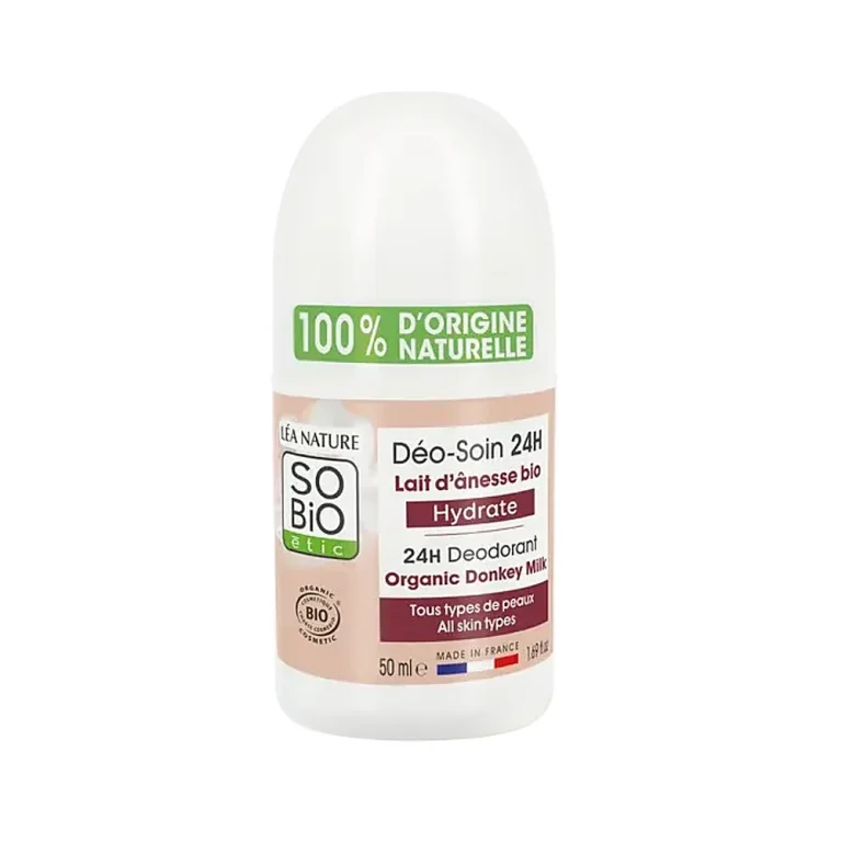 deodorant-douceur-lait-d’anesse–50ml-so-bio Déodorant douceur lait d’ânesse So’Bio étui blanc et vert flacon bille 50 ml