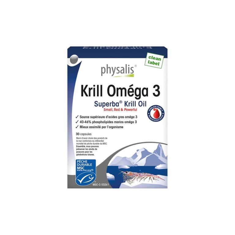 Krill Oméga 3 30 Capsules Physalis Santé Cardiaque Maroc