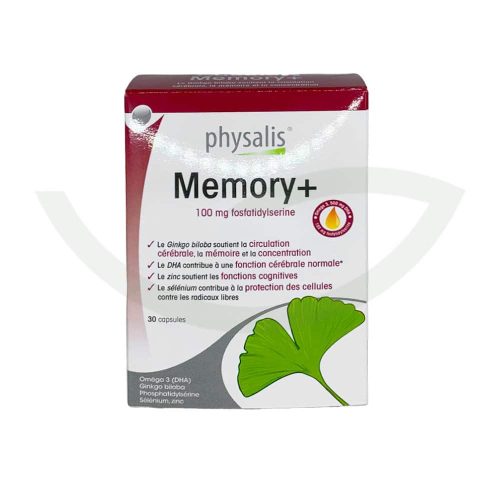 Memory+ 30 Capsules Physalis Soutien de la Mémoire Maroc