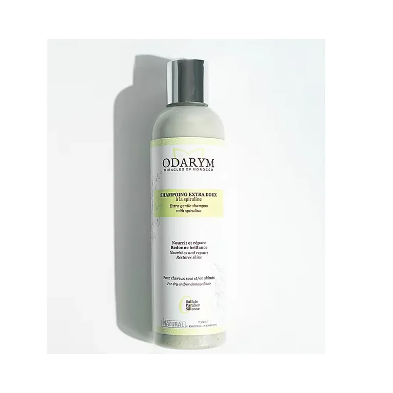 Shampoing Extra Doux à la Spiruline 250ml Odarym Vitalité Maroc Shampoing Extra Doux à la Spiruline 250ml Odarym Vitalité Maroc