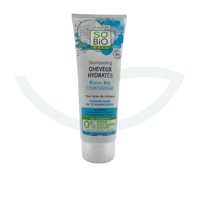 Shampoing Cheveux Hydrates Coco et Acide Hyaluronique 250ml So Bio Soin Maroc Shampoing Cheveux Hydrates Coco et Acide Hyaluronique 250ml So Bio Soin Maroc