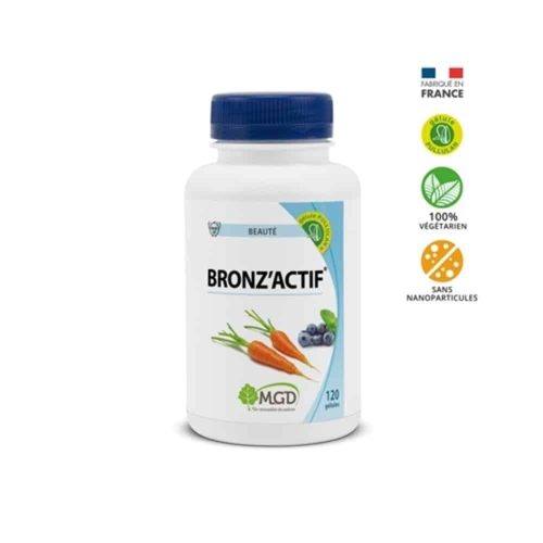 Bronz'actif 120 gélules MGD Conditionner la peau au soleil Maroc