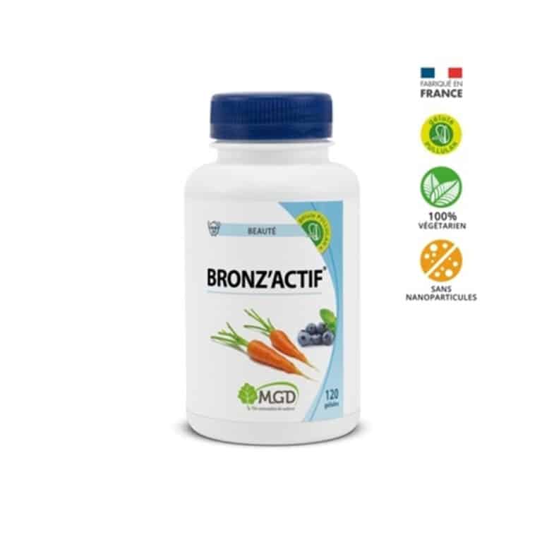 Bronz'actif 120 gélules MGD Conditionner la peau au soleil Maroc Bronz'actif 120 gélules MGD Conditionner la peau au soleil Maroc