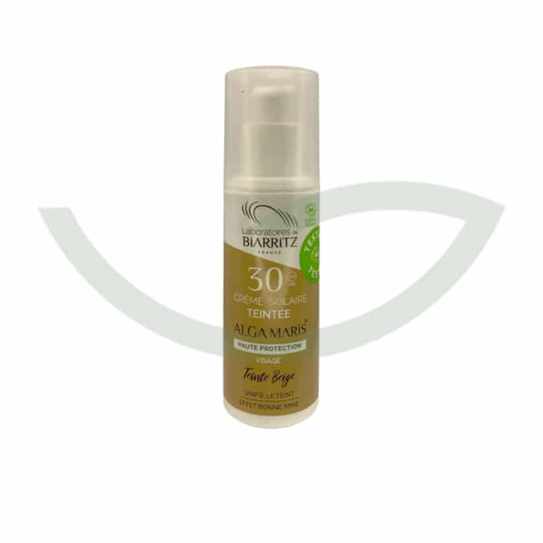 Crème solaire spf30 beige 50ml Laboratoires de Biarritz protection solaire Maroc