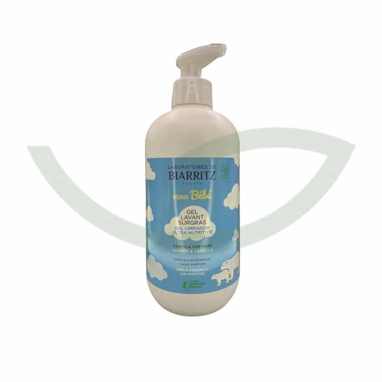 Gel lavant surgras 200ml Laboratoires de Biarritz Nettoie la peau Maroc-avant Gel lavant surgras 200ml Laboratoires de Biarritz Nettoie la peau Maroc