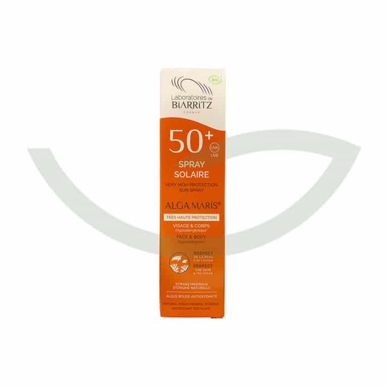SPRAY SOLAIRE SPF50 100ml Laboratoires de Biarritz Protection solaire Maroc