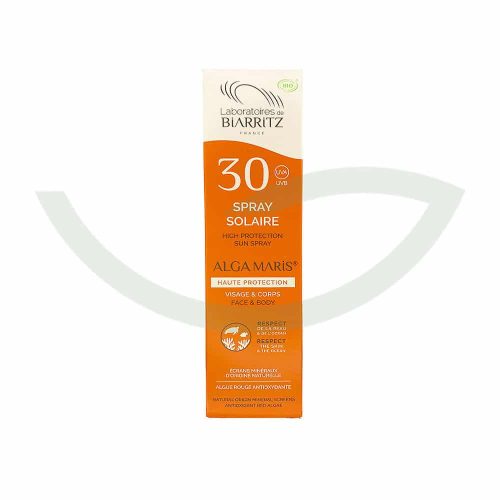 SPRAY SOLAIRE SPF30 100ml Laboratoires de Biarritz Protection solaire Maroc