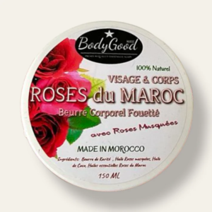 Beurre rose musquée 150ml Bodygood Hydratant Maroc