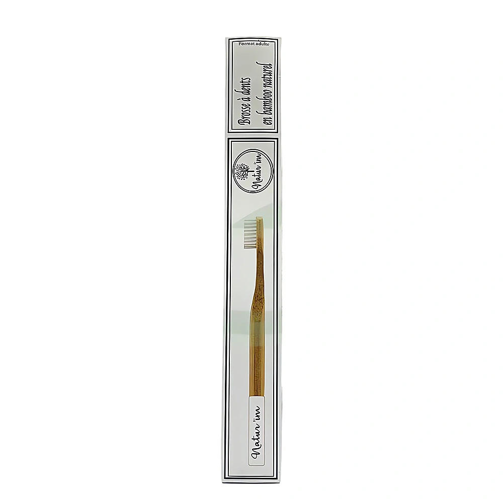 Brosse à dent en bambou 25 g Natur'Im Brosse à dent en bambou Natur'Im avec manche en bois et poils clairs