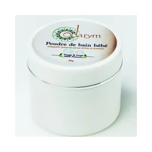 Pot de poudre de bain bébé 50 g Odarym avec couvercle et étiquette