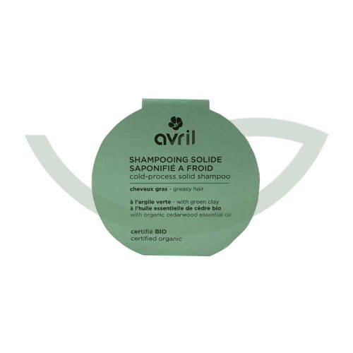Shampooing Solide à Froid Cheveux Gras 100g Avril Soin Maroc