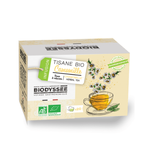 Tisane camomille 20 sachets Biodyssée Relaxante Maroc
