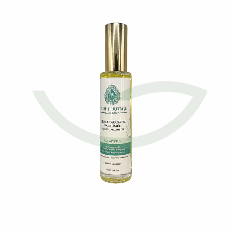 Huile d'Argane Eucalyptus 50ml Pure Heritage Essaouira Soin Visage Maroc