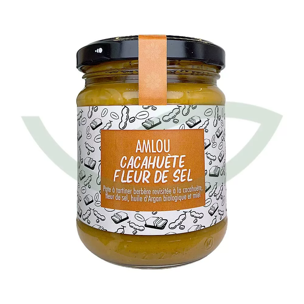 Amlou cacahuète et fleur de sel 190g Les douceurs du Maroc Pâte à tartiner bio Maroc