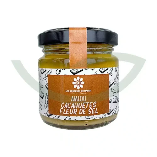 Amlou cacahuète et fleur de sel 90g Les douceurs du Maroc Pâte à tartiner bio Maroc Amlou cacahuète et fleur de sel 90g Les douceurs du Maroc Pâte à tartiner bio Maroc