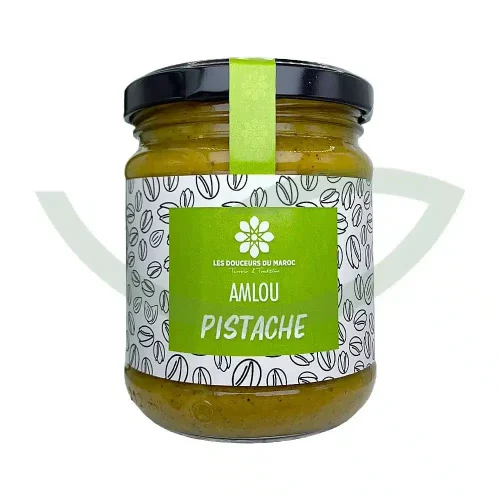 Amlou pistache 190g Les douceurs du Maroc Pâte à tartiner bio Maroc Amlou pistache 190g Les douceurs du Maroc Pâte à tartiner bio Maroc
