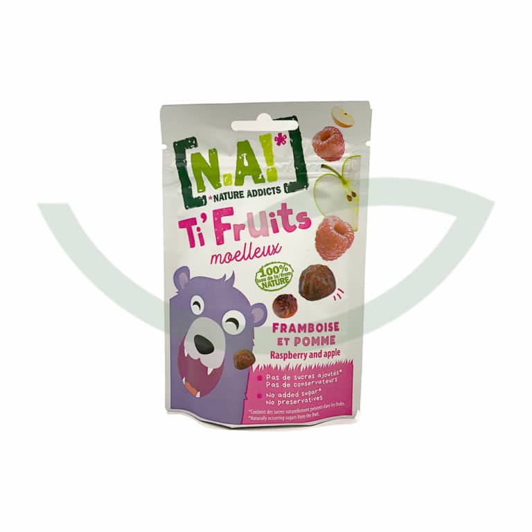 Gommes Ti Fruit Framboise NA! 35g NATURE ADDICTS Délicieuses Maroc Avant