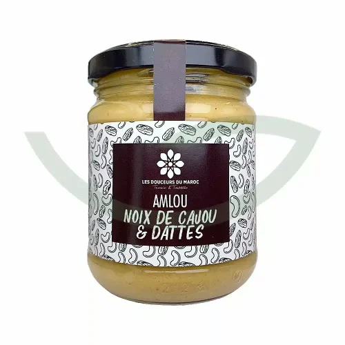 Amlou noix de cajou dattes 190g Les douceurs du Maroc Pâte à tartiner bio Maroc Amlou noix de cajou dattes 190g Les douceurs du Maroc Pâte à tartiner bio Maroc