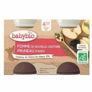 Pot Pomme Pruneau 2x130g Babybio Alimentation Saine Maroc
