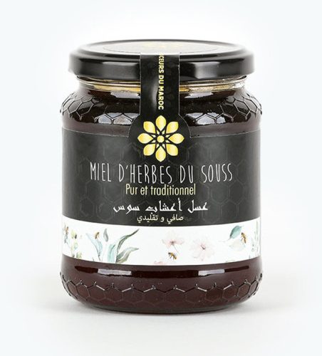 Miel d’herbes en pot en verre 490 g Les Douceurs du Maroc