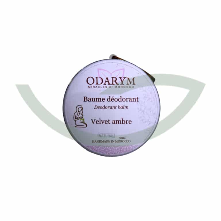 Baume Déodorant Velvet Ambre sans HE 50ml Odarym Neutralisation d'Odeur Maroc Baume Déodorant Velvet Ambre sans HE 50ml Odarym Neutralisation d'Odeur Maroc