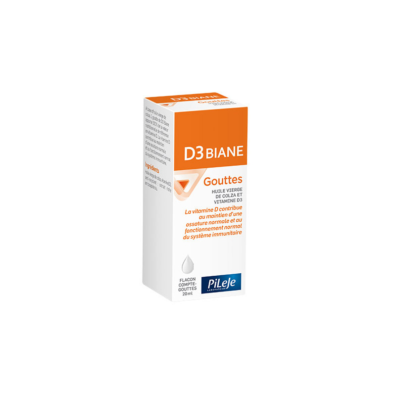 D3 Biane gouttes – 20ml – PiLeJe