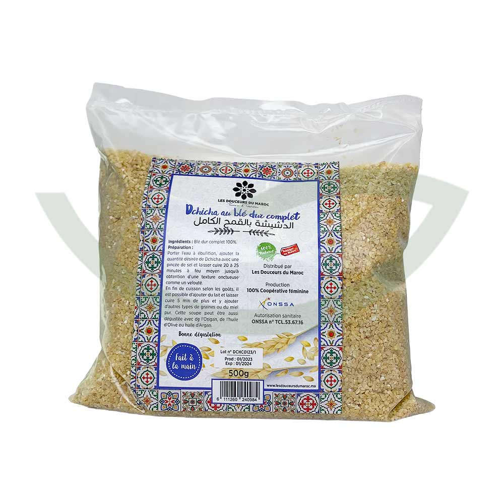 Dchicha au blé dur complet – 500g – Les douceurs du Maroc