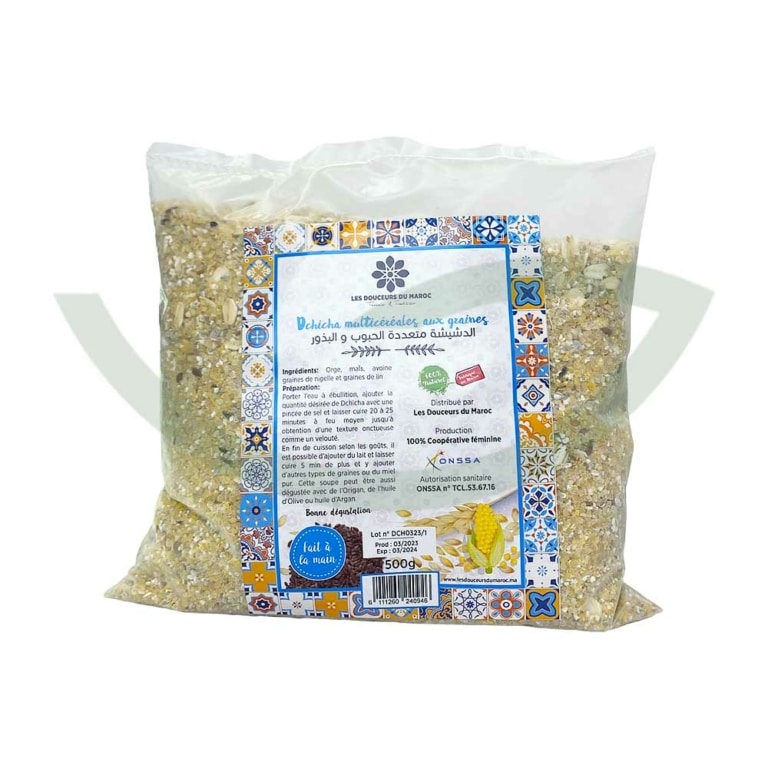 Dchicha en graines 500g Les douceurs du Maroc Céréales bio Maroc